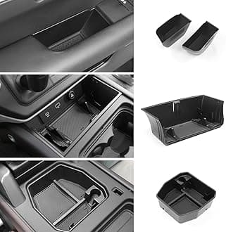 4PCS Center Console Organizer Tray Compatible with 2020-2024 Land Rover Defender 90 110 130 (ONLY for No Refrigerator Version) Armrest Storage Box Door Handle Pocket Insert Interior Accessories