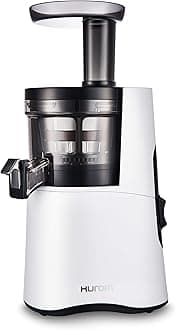 H-AA Slow Juicer, White | High Yield | Quiet 150 Watt Motor | BPA Free | 500ml (16.9oz) Chamber | Slow Squeeze | Quick & Easy Assembly | Cold Press Masticating Juicer
