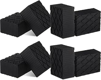 Pangda 8 Pack Solid Rubber Auto Lift Pads 6-3/8" x 4-3/4" x 3.15" Anti-Skid Lift Block Spacer Pad for Automobile Car Lifts, Jacks and Racks, 4000 Lbs Capacity