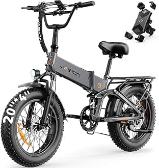 Jasion X Hunter&PRO Electric Bike for Adults,1800W/1400W Peak 20''Fat Tire Foldable Ebike,Folding E Bike Up to 80+/70+ Miles Range,720/624WH Removable Battery,30+MPH E Bike,Certified by UL2849