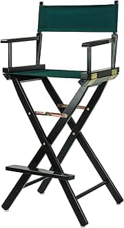 Casual Home Black Frame Canvas Director Chair, 30", Hunter Green