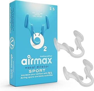 Airmax Unisex Sport Nasal Dilators Two-Pack - Easy, Safe, and Comfortable Breathing Aid - Improves Airflow - Transparent - Small