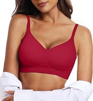 OEAK Womens Wireless Jelly Bras Comfortable Push Up Bra No Underwire Gel Bra Full Support Lift Everyday Seamless Tshirt Bras