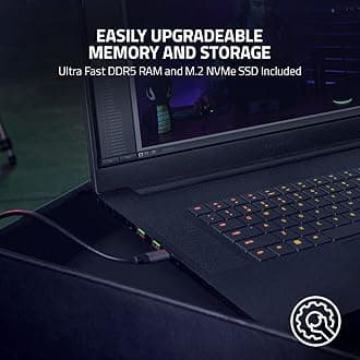 Razer Blade 17 Gaming Laptop: NVIDIA GeForce RTX 3070 Ti - 12th Gen Intel 14-Core i7 CPU - 17.3" QHD 240Hz - 16GB DDR5 RAM, 1TB PCIe SSD - Windows 11 - Chroma RGB - Thunderbolt 4 - SD Card Reader