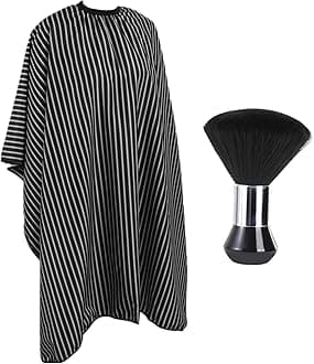 Professional Hair Cutting Cape with Neck Duster Brush, Large Size Salon Hairdresser Cape for Men, Women and Kids