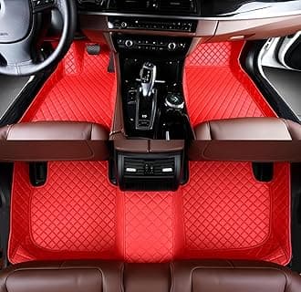 SARAHS Customized car Floor mats -Suitable for 99% of Cars, SUVs, and Trucks - car Pads to Protect Vehicle Interior Floor Accessories (red)