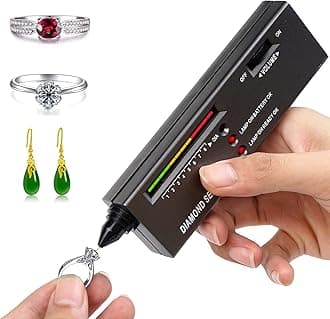 Dupeakya Professional Diamond Tester, Gem Tester Pen Portable Electronic Diamond Tool for Jewelry Jade Ruby Stone