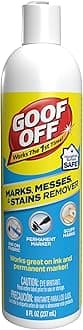 Goof Off Marks, Messes & Stains Remover, 8 fl. oz. Spray, Household Surface Safe, Removes Spots and Stains from Plastics, Fabric, and Clothing, Ideal for Households with Kids