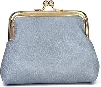 Coin Purse, Kiss Lock Coin Purse for Women, Large Capacity Coin Pouch,Vintage Change Purse Cute Car Coin Holder for Women (1-Blue)