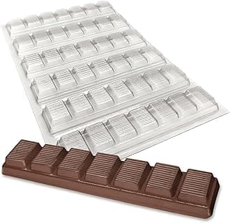Plain Chocolate Bar Moulds - 36g, 50g, 55g, 100g, 125g, 300g - Small to Large snap bar (55g - 6 x Moulds)