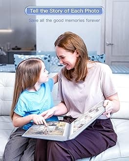 Popotop Photo Album 4x6-300 Photos Linen Cover Photo Books with 300 Horizontal Pockets,Slip-in Picture Albums for Family Wedding Anniversary Baby Vacation Pictures