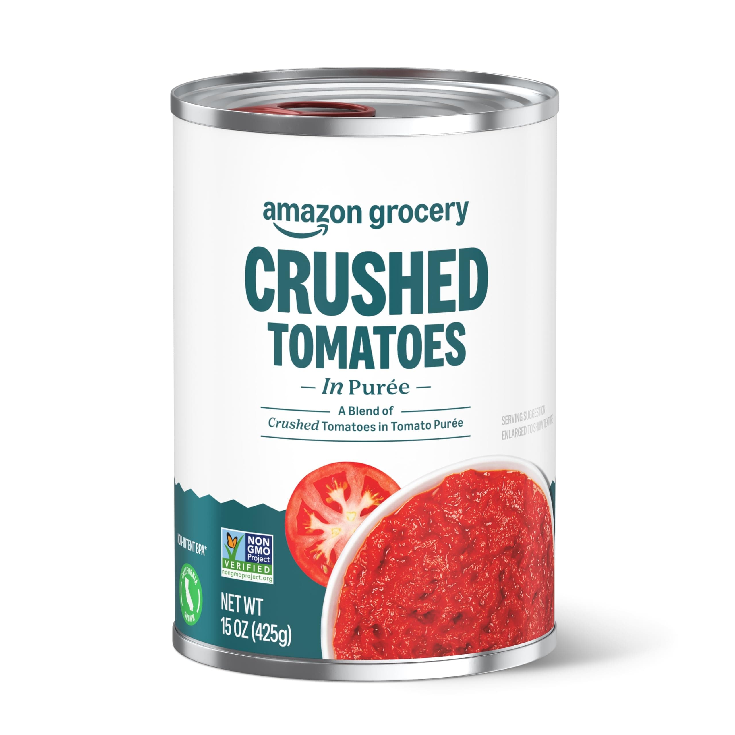 Amazon Grocery, Crushed Tomatoes in Purée, 15 Oz