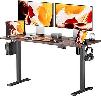 Electric Standing Desk - Adjustable Height with Memory Preset, 140 x 60 cm Ergonomic Design Home Office Standing Desk