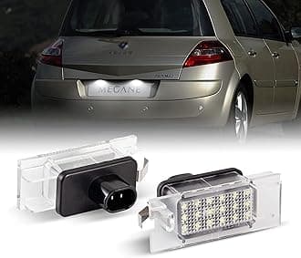 OZ-LAMPE 2PCS LED Number Light for Renault Clio 3 Megane 2, License Plate Lights with Canbus Error Free Rear Lamp, Xenon White Led License Plate Bulbs