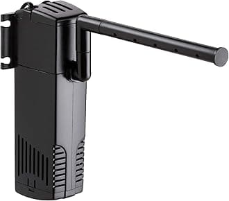 Aquarium Internal Filter, Submersible Power Filter with Multiple Function, Aeration System with Sponge Filter for Fish Tanks 20-40 Gallon, 185 GPH, 10W