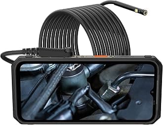 uSmart Endoscope E02 for Ulefone Armor 30/29/28/27/26/24/21/18/Pad Series, IP67 Waterproof, 2M Semi-Rigid, 5.5 mm Borescope Dual Camera, 7 LED Lights