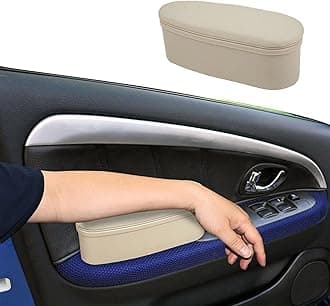 ASUBHA Car Armrest Support Cover, Arm Rest Cushion, Comfortable Car Side Door Armrest Pillow with Storage Box Relieve Driver Arm Fatigue, Waterproof Leather Driver Left Arm Rest Storage Cover for Cars
