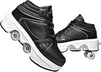 Pairobin Roller Skate Shoes - Sneakers - Roller Shoes 2-in-1 Suitable for Outdoor Sports Skating Invisible Roller Skates The Best Choice for Building Confidence Style