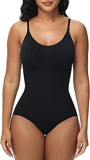 Bodysuit for Women Tummy Control Shapewear Body Shaper Seamless Spaghetti Strap Leotards