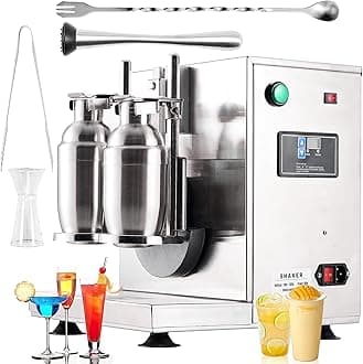 Electric Milk Tea Shaker, TROPOW Double Cup Milk Tea Shaking Machine, 400r/min Stainless Steel Milk Tea Shaking Machine, Two 750 ML Snow Grams Cup for Bubble Tea Boba Milk Tea