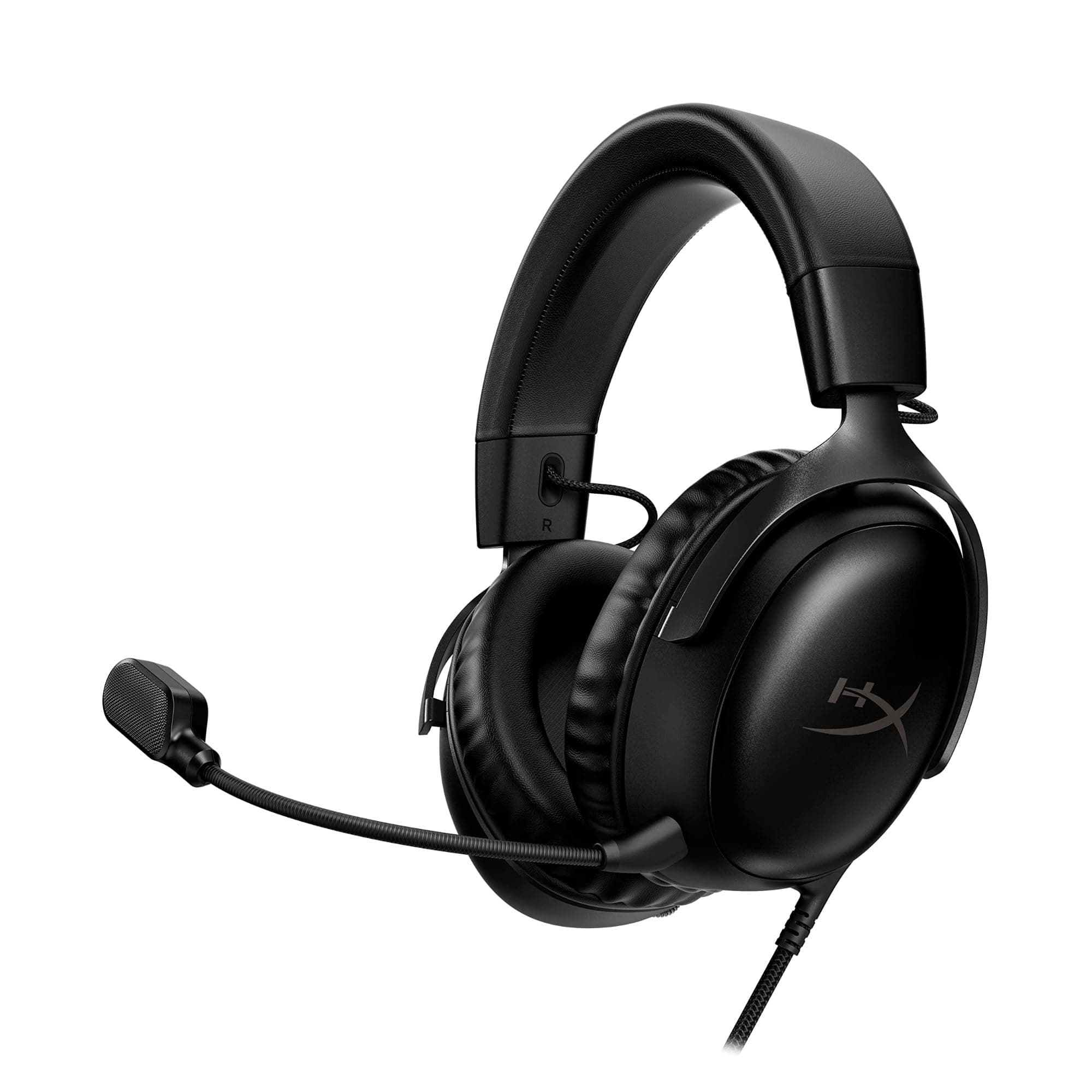 727A8AA Cloud III – Wired Gaming Headset, PC, PS5, Xbox Series X|S, Angled 53mm Drivers, DTS, Memory Foam, Durable Frame, Ultra-Clear 10mm Mic, USB-C, USB-A, 3.5mm, Black