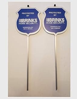 2 New Brinks Security Yard Signs Blue