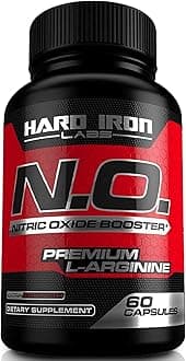 Nitric Oxide Supplement L Arginine Extra Strength - Premium N.O. Pump Pre Workout Booster Pills with Citrulline, AAKG, Beta Alanine, Muscle Strength & Energy to Train Harder - 60 Veggie Capsules