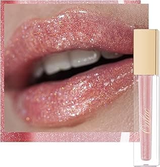 Oulac Nude Pink Lip Gloss High-shine Moisturizing Lip Gloss Oil Liquid Lipstick Non-stick Cup Glitter lipstick Lip Tint Reduce Fine Lines Lip Glaze For Dry Lip C03
