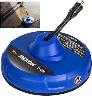 MEKOH 14” Electric Pressure Washer Surface Cleaner Attachment, 2500 PSI Universal Power Washer Accessories for Driveway Sidewalk Deck Patio Concrete Cleaning, 1/4" Quick-Connect, Dual Rotary Nozzles