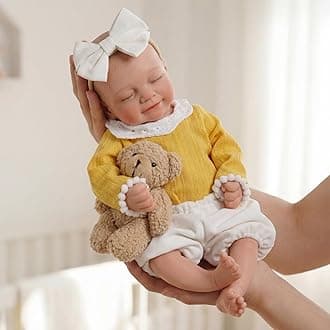 BABESIDE Full Body Silicone Reborn Baby Dolls - 12 Inch (Weight 3 lb) Weighted Full Silicone Realistic-Newborn Baby Doll Real Life Baby Dolls with Complete Accessories & Gift Box