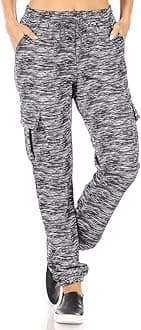 ShoShoWomens Cargo Joggers Pants Buttery Soft Sweatpants with Cargo Pockets