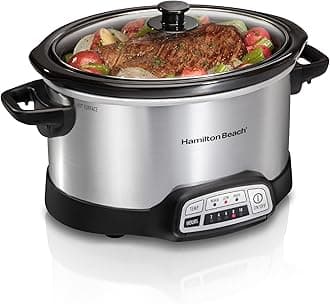 4-Quart Programmable Slow Cooker Home Good - Silver
