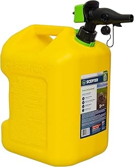 Scepter FSCD552 Fuel Container with Spill Proof SmartControl Spout, Yellow Diesel Can, 5 Gallon