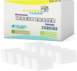 Magic Eraser Cuboids | Chemical Free Multipurpose Nano-tech Magic Sponge | Switch Boards Taps Wall Stain Remover Glass Shoes Sneakers Cleaning Sponge Cut Cuboids (Pack of 10 Cuboids)