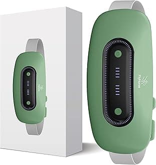 Electric Heating Pad,Portable Cordless Menstrual Heating Pad with 4 Heat Levels and 4 Massage Modes, Fast Large Heating Belly Wrap Belt(Light Green)