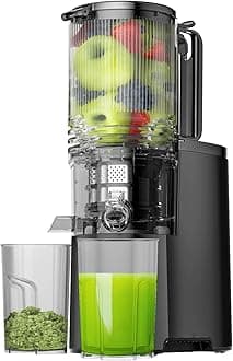 Cold Press Juicer, 5.4" Wide Feed Chute Juice Extractor Machine with 400W, High Juice Yield, Slow Masticating Juicer for Whole Vegetables & Fruits
