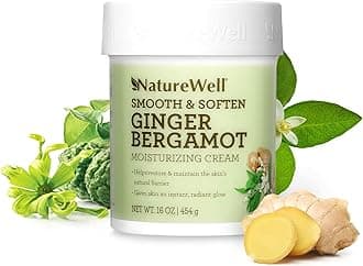 Ginger Bergamot Smooth & Soften Moisturizing Cream For Face & Body, Infused With Natural Oils & Extracts, Restores Skin Moisture Barrier, 16 Oz.