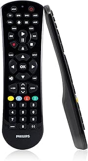 Philips Universal Remote Control for Samsung, Vizio, LG, Sony, Sharp, Roku, Apple TV, RCA, Panasonic, Smart TVs, Streaming Players, Blu-ray, DVD, Simple Setup, 6-Device, Black, SRP9263C/27