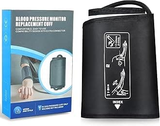 PAXMAX Single Tube Extra Long Small Size Blood Pressure Monitor Machine BP Cuff (17-22 cm) - Compatible with Most Brands (Dark Blue)