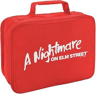 LOGOVISION Nightmare On Elm Street Logo Insulated Soft Sided Lunch Box - Reusable Lunch Bag For School Office Work, BPA Free, Red
