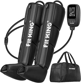 Leg Massager, Recovery Boots Leg Massagers for Pain and Circulation Relaxing Foot Calf & Thigh Compression Massage Machine Enhance Sports Performance (Medium)