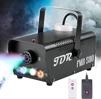 Fog Machine Smoke Machine Controllable LED Light 500W and 2000CFM Fog Disinfection with Wireless and Wired Remote Control for Weddings, Halloween,Parties or Disinfection,with Fuse Protection
