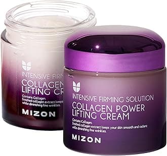 MIZON Marine Collagen Power Lifting Cream Firming Collagen Face Moisturizer with Peptides & Hyaluronic Acid Korean Face Cream for Wrinkles and Elasticity (2.53 fl oz)