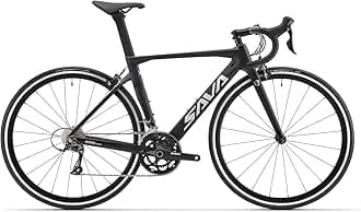 Carbon Road Bike for Beginners - Adult Racing Bicycle with Shimano SORA 18-Speed, Lightweight Carbon Fiber Frame & Fork, Double V-Brake