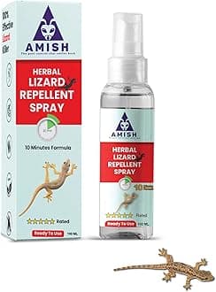 Amish Herbal Lizard Spray 100ml Pack Of 10 |10 Minutes Formula |Removes Entire Lizard colony|Powerful 100% Organic No Chemical Lizard Repellent Spray For home and kitchen