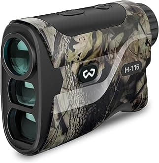 Hunting Rangefinder, Range Finder for Hunter with Bow Hunting Mode/Distance/Angle/Speed/Scan Multi Functional, 6X Magnification, 1200-Yard