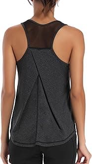 Aeuui Womens Workout Tops for Women Racerback Tank Tops Mesh Yoga Shirts Athletic Running Tank Tops Sleeveless Gym Clothes
