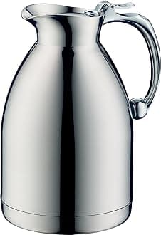 Alfi AS2620SS2 Hotello Vacuum Insulated Thermos Carafe for Hot and Cold Beverages, 1.0 Liter, Stainless Steel