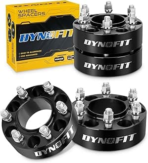 dynofit 2 Inch 6x135 Hub-Centric Wheel Spacers (4 Pcs) for 2015-2025 Ford F150, Expedition, Lincoln Navigator - M14x1.5 Studs, 87.1mm Center Bore