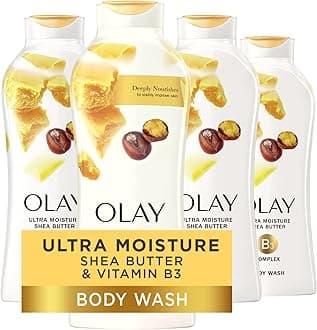 Olay Ultra Moisture Shea Butter Body Wash, 22 oz, (4 Count)